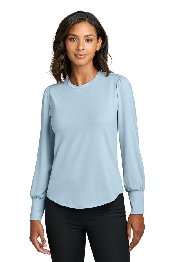 Mercer+Mettle MM1019 Women's Stretch Jersey Long Sleeve Blouson Top