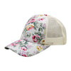Mega Cap 7655M Floral Print Mesh Cap