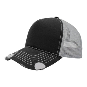 Mega Cap 6984 Distressed Cotton Twill Mesh Trucker - 