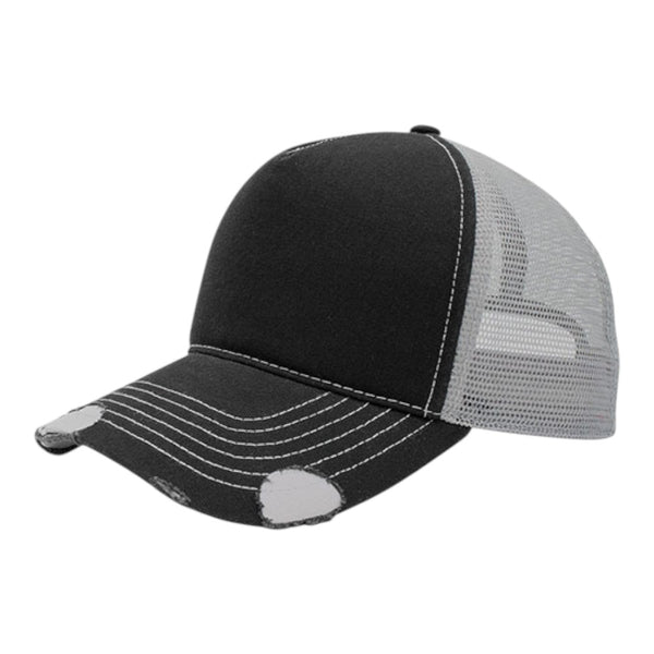 Mega Cap 6984 Distressed Cotton Twill Mesh Trucker
