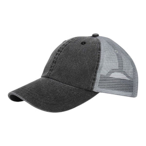Mega Cap 7601M Washed Pigment Dyed Twill Trucker - 
