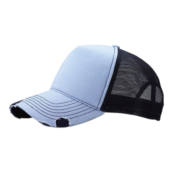 Mega Cap 6984 Distressed Cotton Twill Mesh Trucker