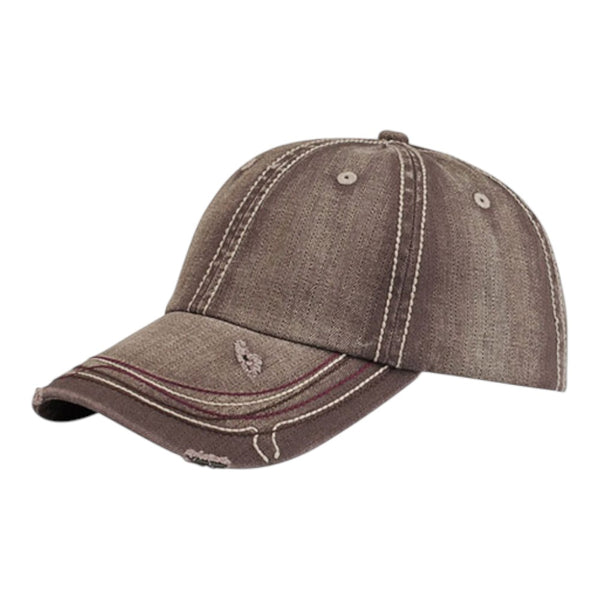 Mega Cap 6890 Low Profile Heavy Washed Herringbone Cap