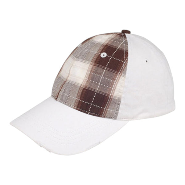 Mega Cap 6863 Mega Flex Low Profile Plaid Cotton Fitted Hat