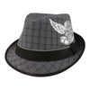 Mega Cap 8925 Plaid Fedora Hat