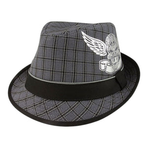 Mega Cap 8925 Plaid Fedora Hat - 