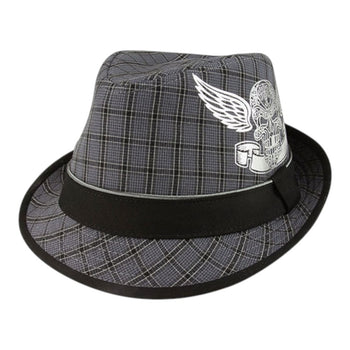 Mega Cap 8925 Plaid Fedora Hat