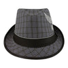Mega Cap 8925 Plaid Fedora Hat