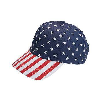 Mega Cap 6916 Low Profile USA Flag Print Twill Cap