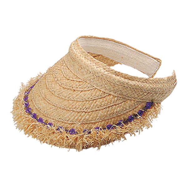Mega Cap 8017 Raffia Straw Clip-On Visor
