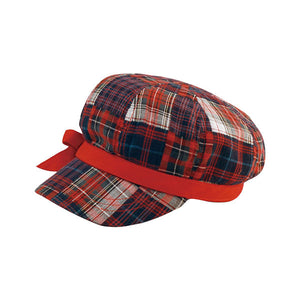 Mega Cap 6570 Ladies’ Plaid Newsboy Hat - 