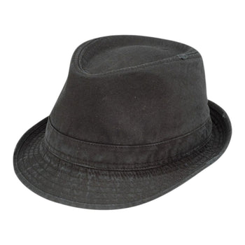 Mega Cap 8922B Washed Fedora Hat with Distressed Look