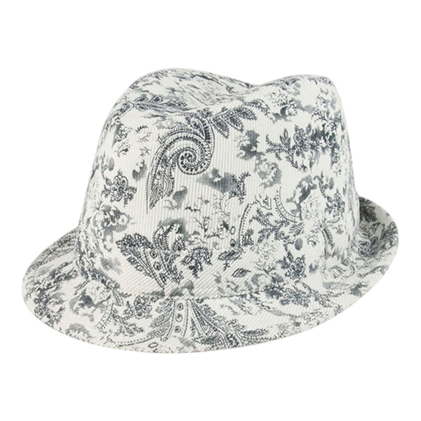 Mega Cap 8927 Ladies' Corduroy Printed Fedora Hat