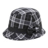 Mega Cap 8944 Infinity Selections Wool Plaid Cloche Hat