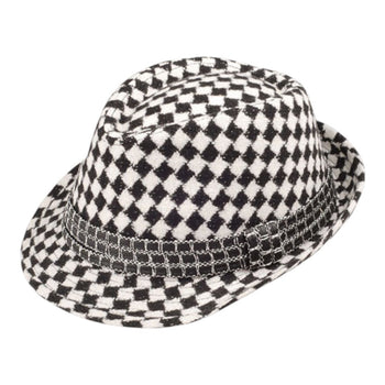 Mega Cap 8934 Argyle Pattern Fedora Hat