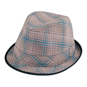Mega Cap 8924 Plaid Fedora Hat - 