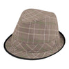 Mega Cap 8924 Plaid Fedora Hat