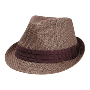 Mega Cap 8937 Toyo Fedora Hat with Pleated Band - 