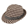 Mega Cap 8934 Argyle Pattern Fedora Hat