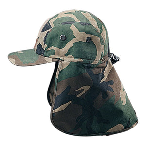 Mega Cap 9020A Camouflage Twill Cap with Flap - 