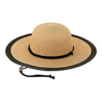 Mega Cap 8237 Ladies' Toyo Braid Color Block Sun Hat