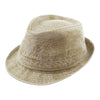 Mega Cap 8922A Washed Fedora Hat with Distressed Look