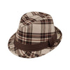 Mega Cap 8933 Brushed Plaid Fedora Hat