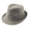 Mega Cap 8922B Washed Fedora Hat with Distressed Look