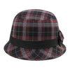 Mega Cap 8944 Infinity Selections Wool Plaid Cloche Hat