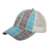 Mega Cap 6853 Low Profile Plaid Mesh Hat