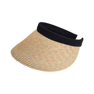 Mega Cap 8402 Sewn Braid Wheat Straw Clip-On Visor - 