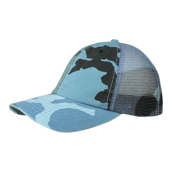Mega Cap 9031M Enzyme Washed Camouflage Mesh Hat