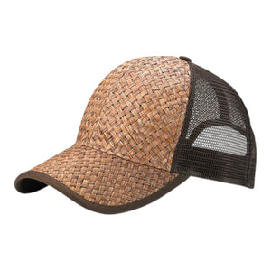 Mega Cap 8411 Straw Trucker Hat - 