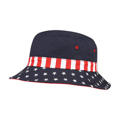 Mega Cap 7801F USA Flag Bucket Hat - 