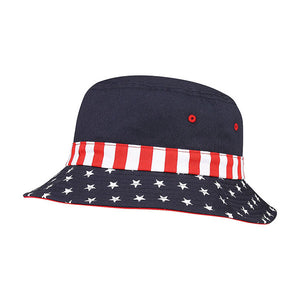 Mega Cap 7801F USA Flag Bucket Hat - 