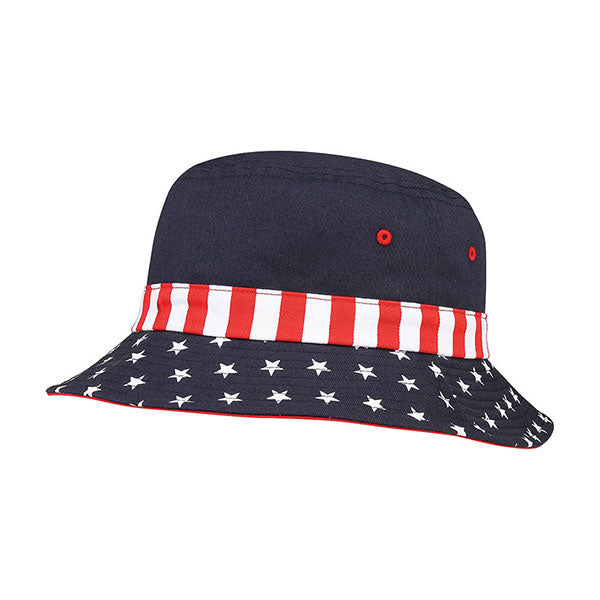 Mega Cap 7801F USA Flag Bucket Hat