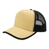 Mega Cap 8411C Straw Trucker Cap