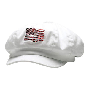 Mega Cap 2120 USA Flag Newsboy Cap - 