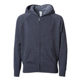 Independent Trading Co PRM15YSBZ Youth Lightweight Special Blend Raglan Zip Hood