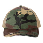 Port Authority C600 Distressed Mesh Back Cap