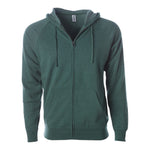 Independent Trading Co PRM33SBZ Unisex Special Blend Raglan Full-Zip Hooded Sweatshirt