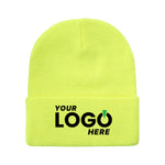 Custom Embroidered Unbranded Long Knit Beanie with Logo