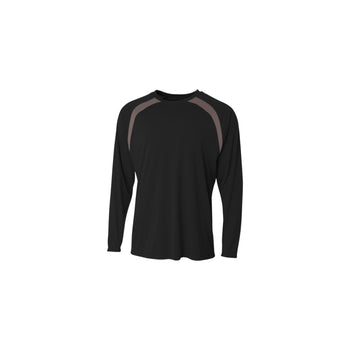 A4 N3003 Spartan Long Sleeve Color Block Crew
