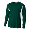 A4 N3183 Long Sleeve Color Block Cooling Performance Tee