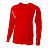 A4 N3183 Long Sleeve Color Block Cooling Performance Tee