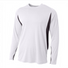 A4 N3183 Long Sleeve Color Block Cooling Performance Tee