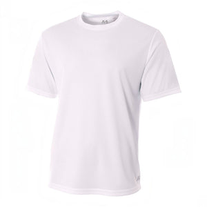 A4 N3252 Men's Short Sleeve Crew Birds Eye Mesh Tee - 