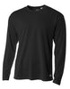 A4 N3253 Men's Long Sleeve Crew Birds Eye Mesh Tee