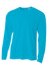 A4 N3253 Men's Long Sleeve Crew Birds Eye Mesh Tee