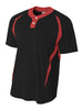A4 NB4229 Youth 2-Button Color Block Henley
